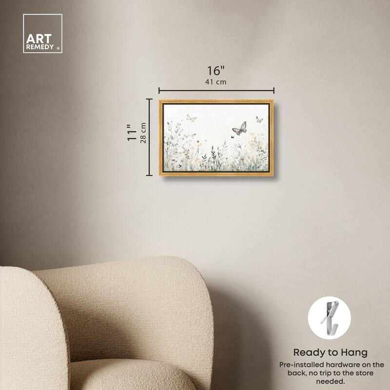 Butterfly Field Canvas by Art Remedy