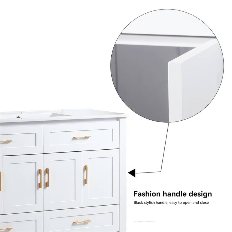 48" Bathroom Vanity with Ceramic Sink Combo