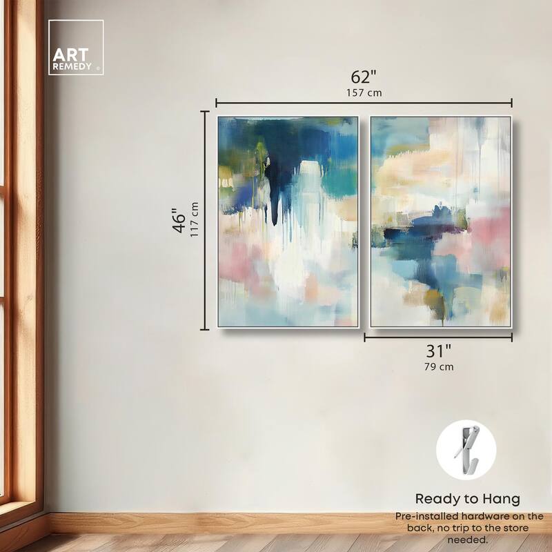 Pale Periwinkle II Canvas Set of 2 by Art Remedy