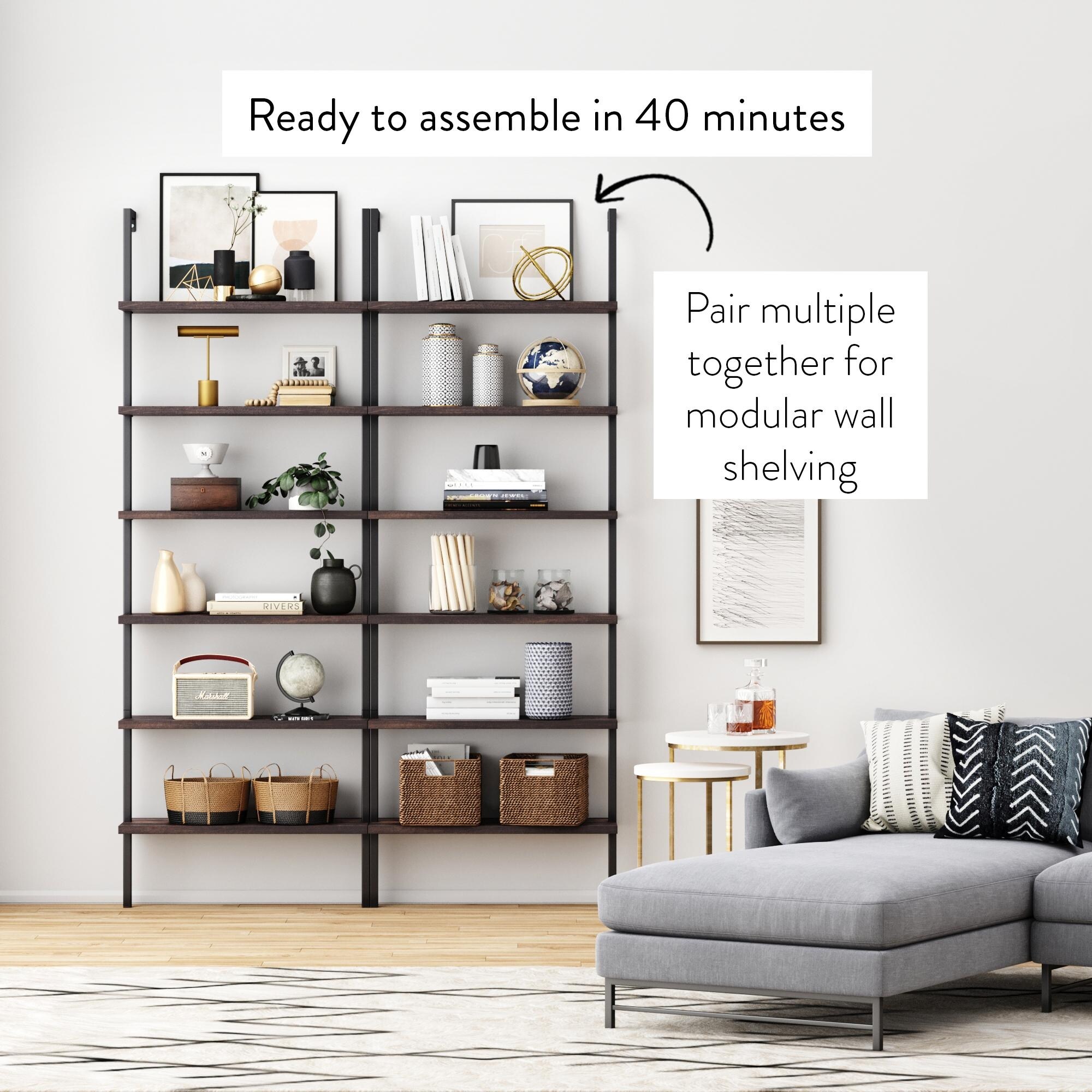 Nathan james 6 online shelf bookcase