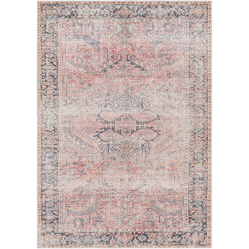 Livabliss Idir Traditional Medallion Machine Washable Area Rug