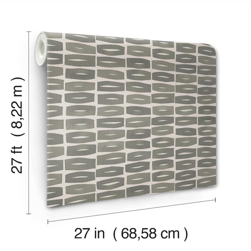York Wallcoverings Modernist Motif Carbon Black Wallpaper
