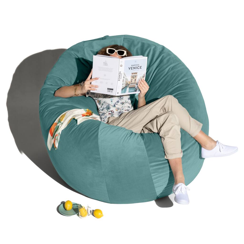 Jaxx Cocoon 6 Ft Giant Bean Bag Sofa and Lounger for Adults, Lush Velvet