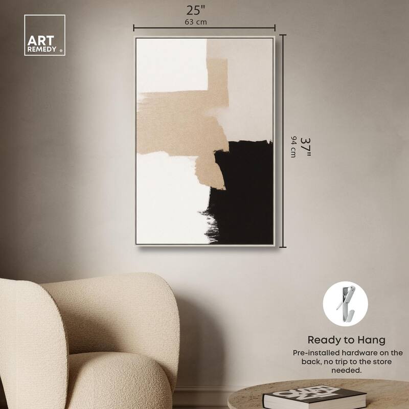 Beige and Black II Canvas by Art Remedy