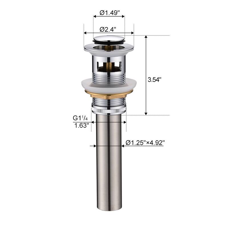 DORNBERG B012A Pop Up Bathroom Sink Drain with Overflow