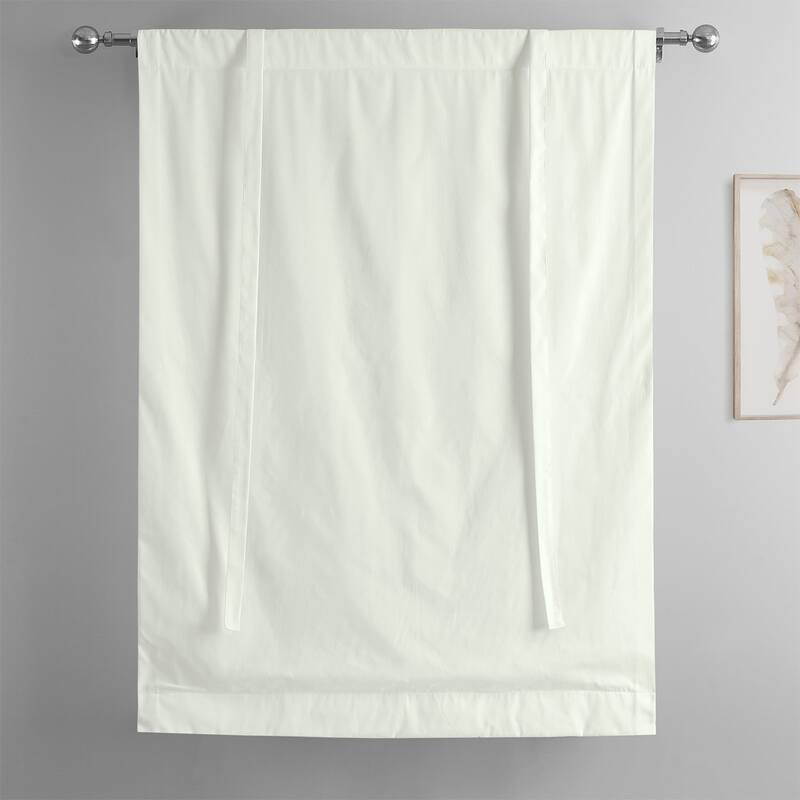 Exclusive Fabrics Solid Cotton Tie-Up Window Shade (1 Panel)