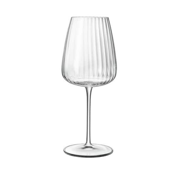 Luigi Bormioli Optica 18.5 oz Chardonnay White Wine Glasses Set of 4