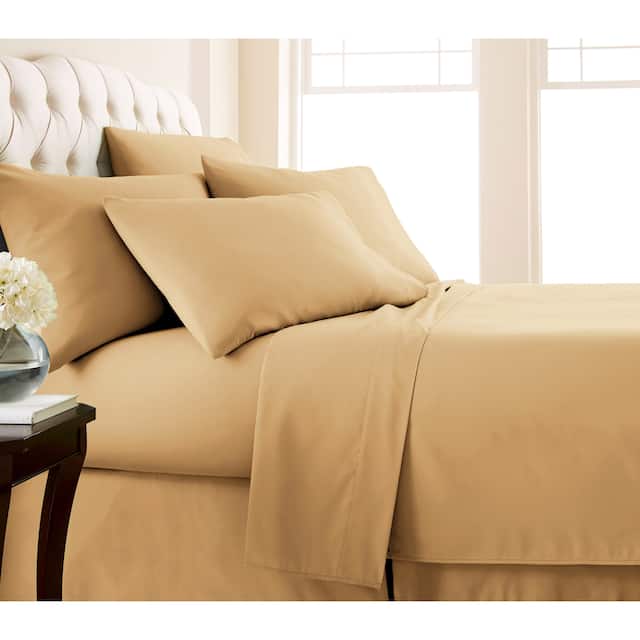 Vilano Series Extra Deep Pocket 6-piece Bed Sheet Set - King - Gold