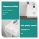 preview thumbnail 3 of 6, White Ceramic Rectangular Wall Mounted Bathroom Sink with Faucet Hole
