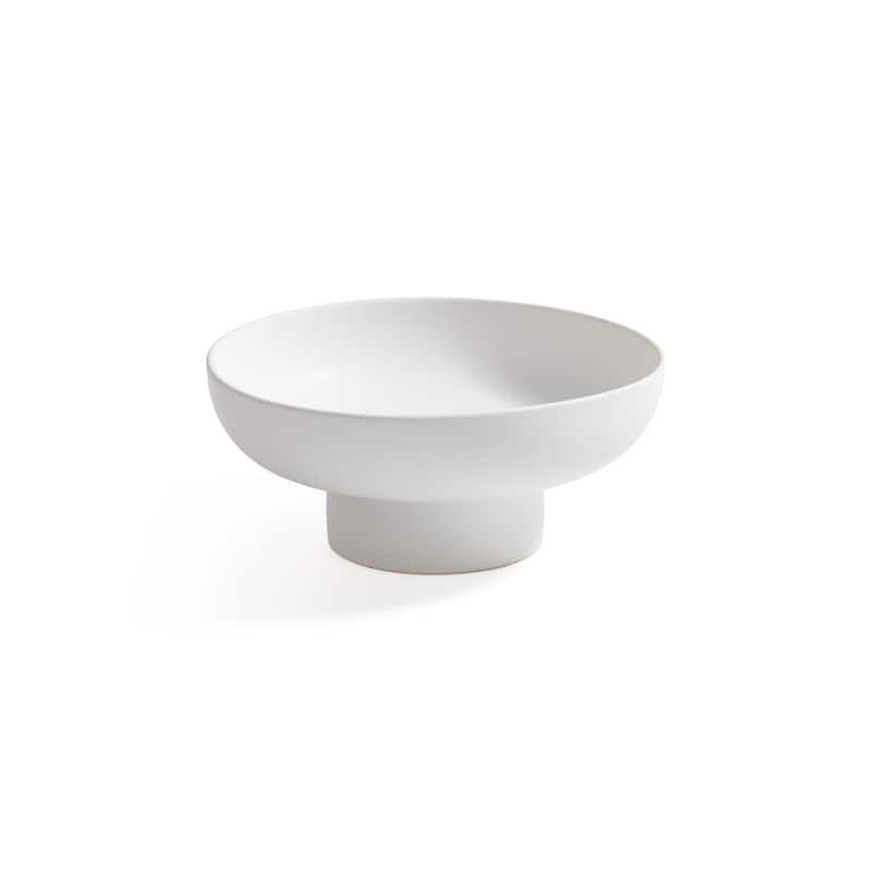 Japanese Ikebana Ceramic Floral Arrangement Bowl - White