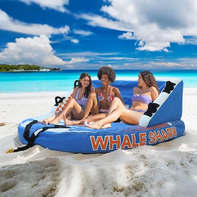 VEIKOUS Inflatable Towable Tube for Boating, Heavy-Duty 510 lbs Capacity, Premium Nylon Cover - 66.9''×66.9''×30.3''