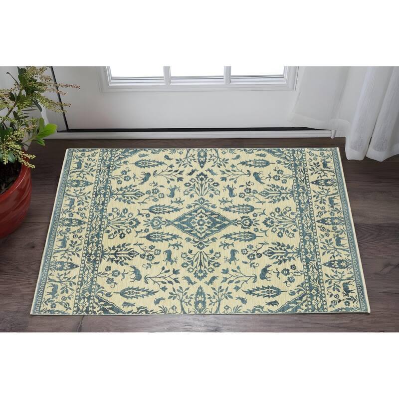 HomeRootsOriental Traditional Runner Area Rug - 36.22' X '23.62' X '0.32