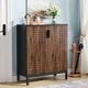 preview thumbnail 7 of 16, 20 Pairs Entryway Shoe Storage Cabinet Storage Organizer for Closet Brown