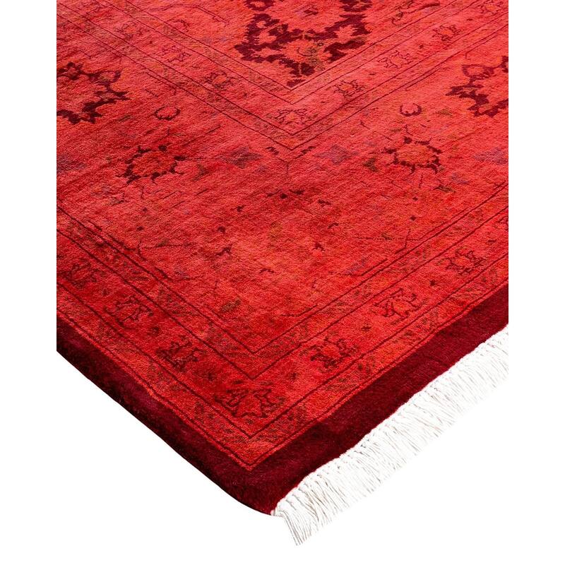 Contemporary Overdyed Wool Hand Knotted Area Rug - 8' 1" x 10' 1"