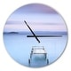 preview thumbnail 2 of 7, Designart 'Bright Purple Sky' Oversized Coastal Wall CLock 16 in. wide x 16 in. high