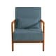 preview thumbnail 90 of 141, 25" W Mid Century Upholstered Wood Accent Chair with Pillow set of 2
