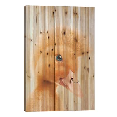 Rebel Duckling Print On Wood by Jonas Loose - Multi-Color