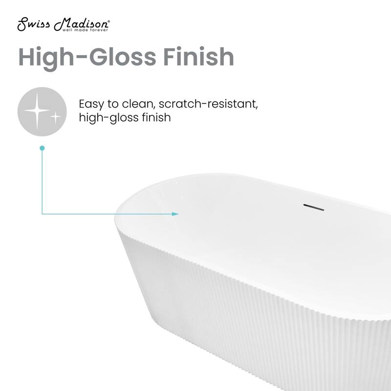 Swiss Madison SM-FB592 Lafayette 67" Free Standing Acrylic Soaking Tub