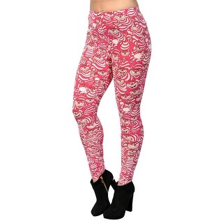 Shop Women S Cheshire Cat Leggings Xl Red Overstock 23167458
