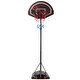 preview thumbnail 1 of 3, Black Portable Basketball Hoop Stand with Wheels and 2 Nets Black