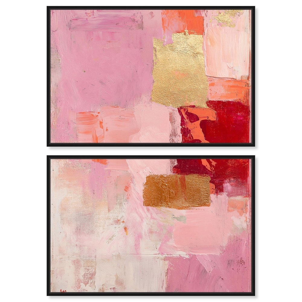 Petal Patchwork II Canvas Set of 2 by Art Remedy