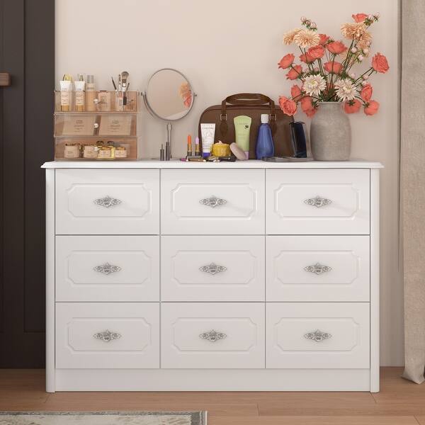 Elegant 9-Drawer Dresser - Stylish Storage Solution for Bedroom and Living Room - Bed Bath & Beyond - 42374639 Elegant 9-Drawer Dresser - Stylish Storage Solution for Bedroom and Living Room - Bed Bath & Beyond - 42374639