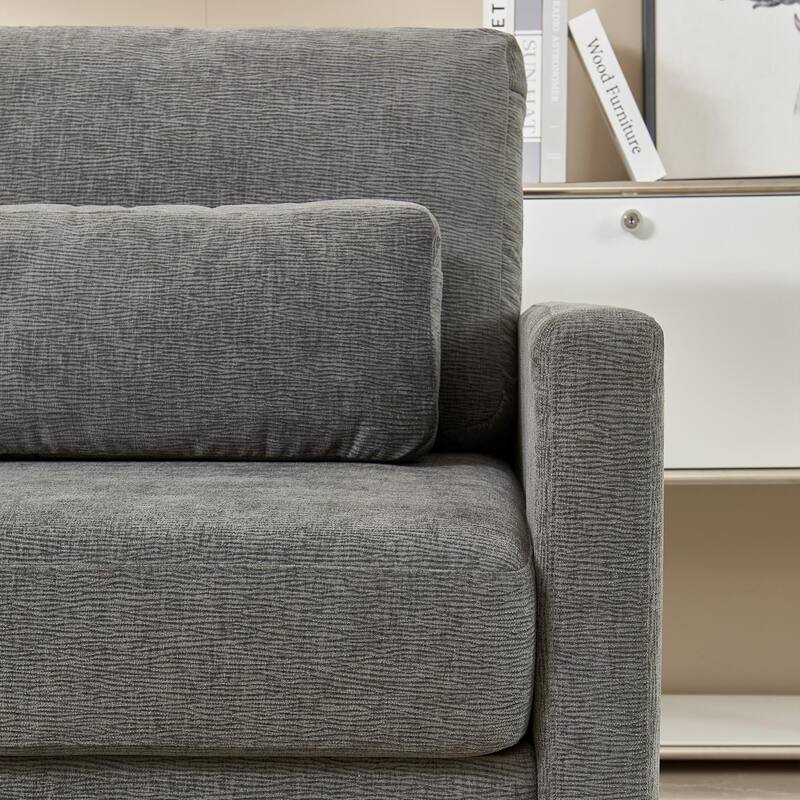 Modern Accent Chair, Chenille Upholstery Armchair - Modern Style, Solid Wood Frame - Ideal for Living Room, Bedroom, Office