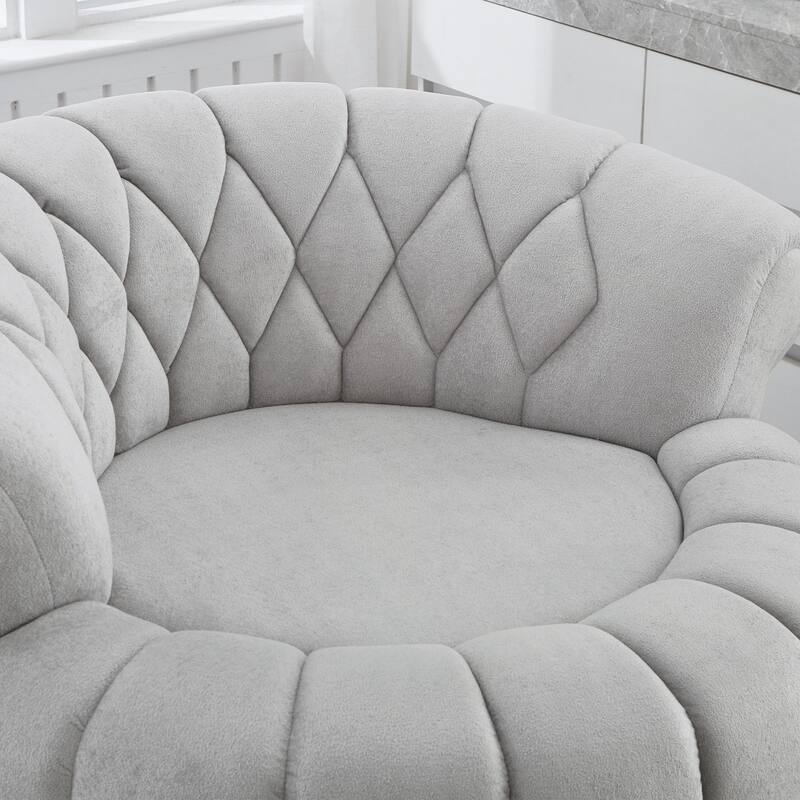 Accent Chair 360°Swivel Chair Sofa Barrel Swivel Chair Round Club Chair