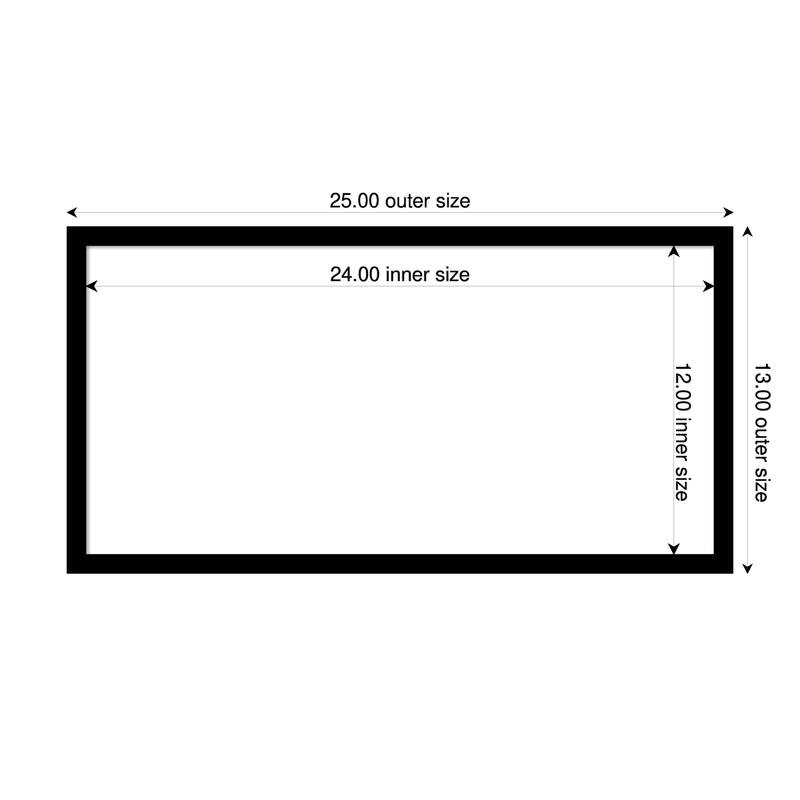Amanti Art Black Gallery Deep Framed Dry Erase Magnetic Board - 25 x 13 in