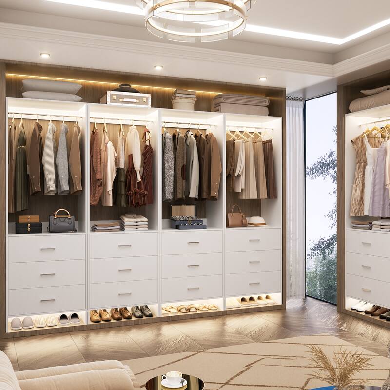 Cimly Freestanding Closet Sytem, Closet Organizer Wardrobe for Walk-in and Reach-in Closet
