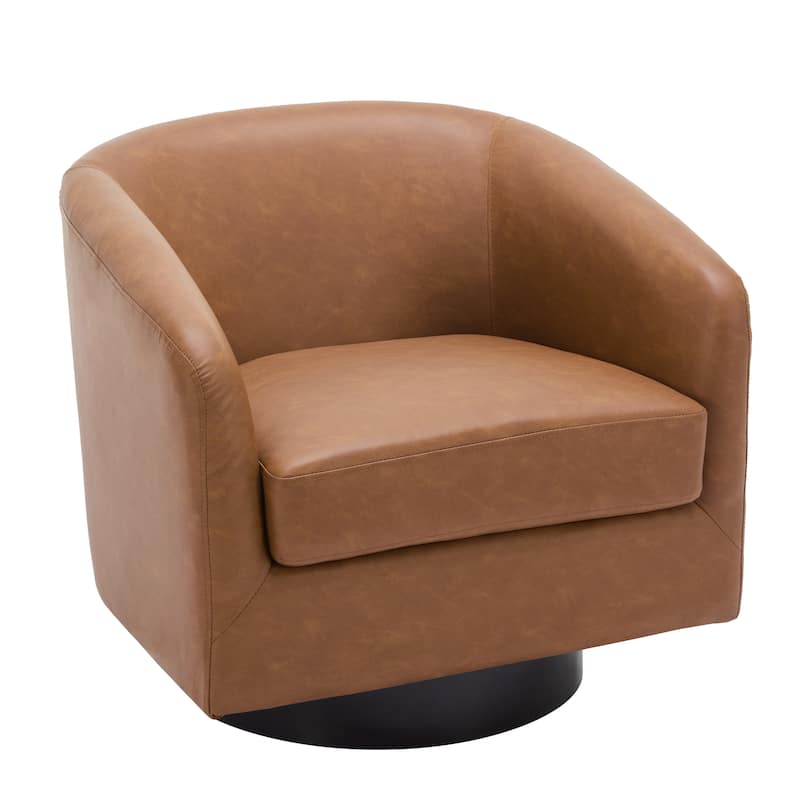 Modern Round 360-Degree Swivel Accent Chair Set of 2
