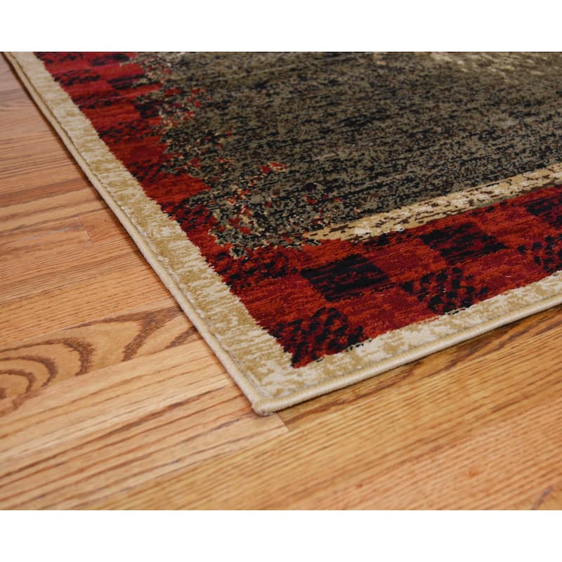 American Destination Forest Woods Lodge Cabin Area Rug