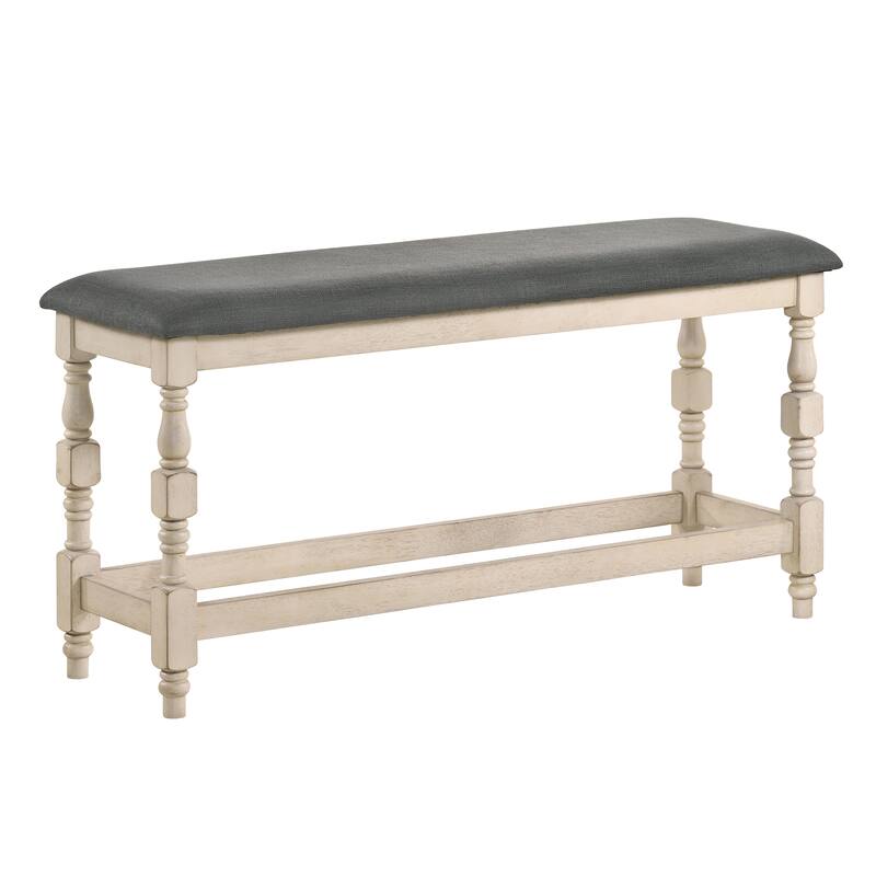 Furniture of America Graypath Farmhouse 50-inch Counter Height Bench