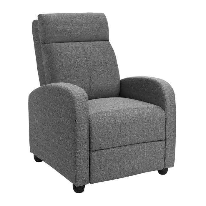 Homall Recliner Chair Fabric Single Living Room Sofa Recliner - Grey