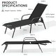 preview thumbnail 28 of 62, Set of 4 Lounge Chairs Outdoor Chaise Lounge with Arms and Adjustable Back