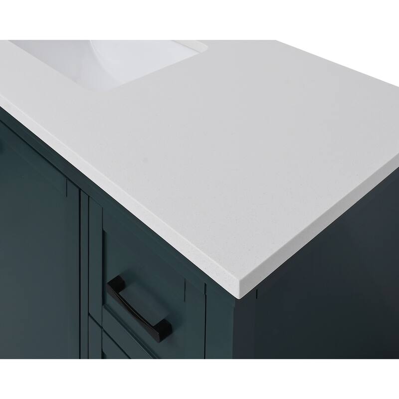 Avanity Quartz Vanity Top with Rectangular Undermount Sinks