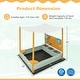 preview thumbnail 5 of 9, Kids Sandbox with Sand Wall w/ Removable Canopy for Kids - 47" x 42" x 49"
