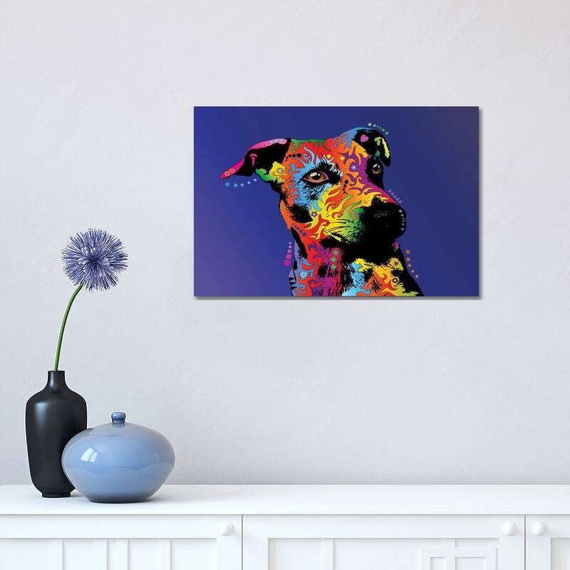 iCanvas "Rainbow Jack Russell Terrier" by Michael Tompsett Canvas Print - 12x18x1.5