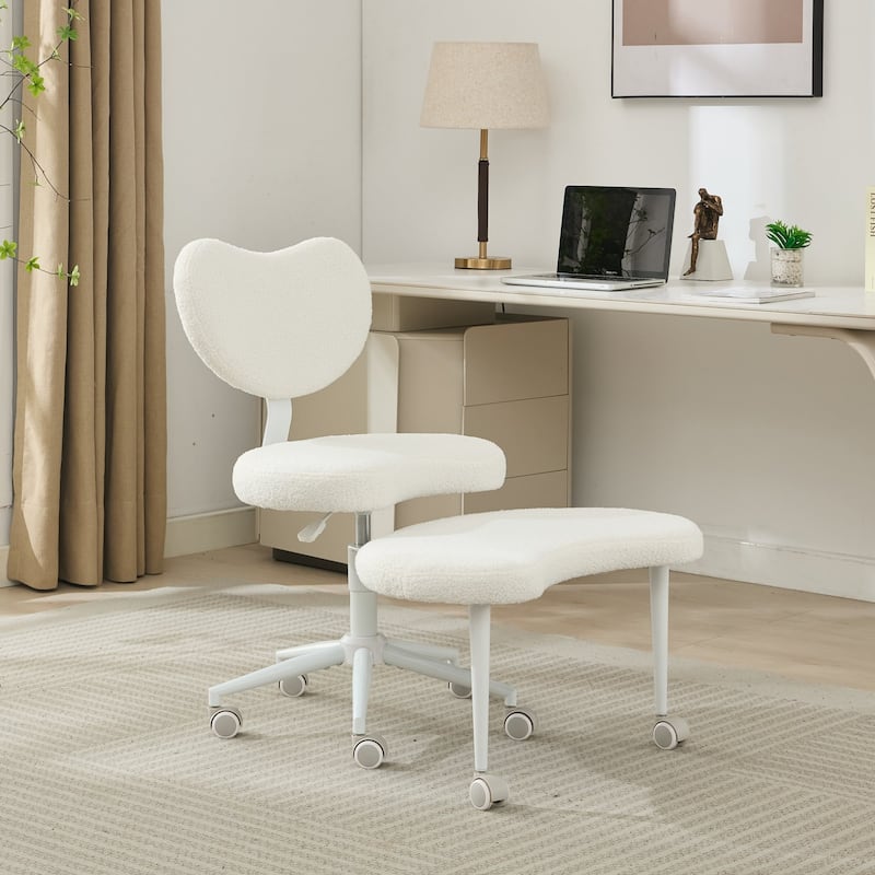 Meditation Chair Plus,Cross Chair with Wheels,ADHD Chair,Criss Cross Desk Chair with Lumbar Support and Stool,Flexible Design
