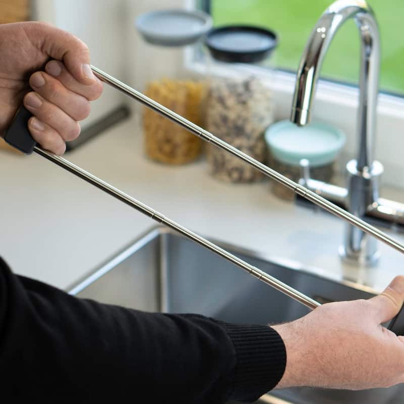 Sanni Shoo drip.it Stainless Steel Multifunctional Kitchen Sink Caddy, Drainer & Organizer