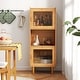 preview thumbnail 4 of 7, Gymax Bamboo Cabinet Narrow Kitchen Storage Cabinet w/ Open