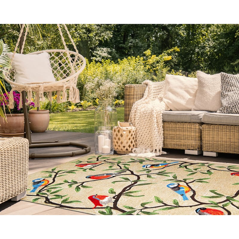 Liora Manne Ravella Birds On Branches Indoor/Outdoor Rug