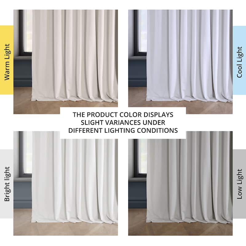 Exclusive Fabrics Extra Wide Heritage Plush Velvet Room Darkening Curtain (1 Panel)