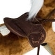 preview thumbnail 2 of 7, Kids Metal Plush Ride-On Rocking Horse Chair Toy With Nursery Rhyme Music - Dark Brown - Dark Brown