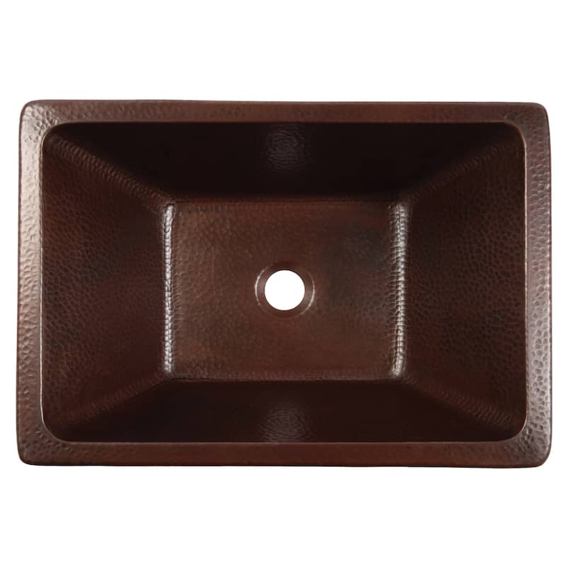 Hawking Copper 20" Rectangular Dual Flex Bath Sink with Ashfield Faucet Kit
