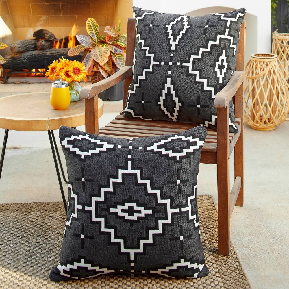 Sorra Home Sunbrella Pendleton Outdoor Knife Edge Pillow Set of 2