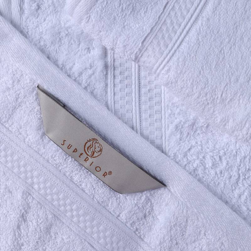 Superior 8 Piece Towel Set (2 Piece Bath Towel and 6 Piece Hand Towel), Rayon From Bamboo and Cotton