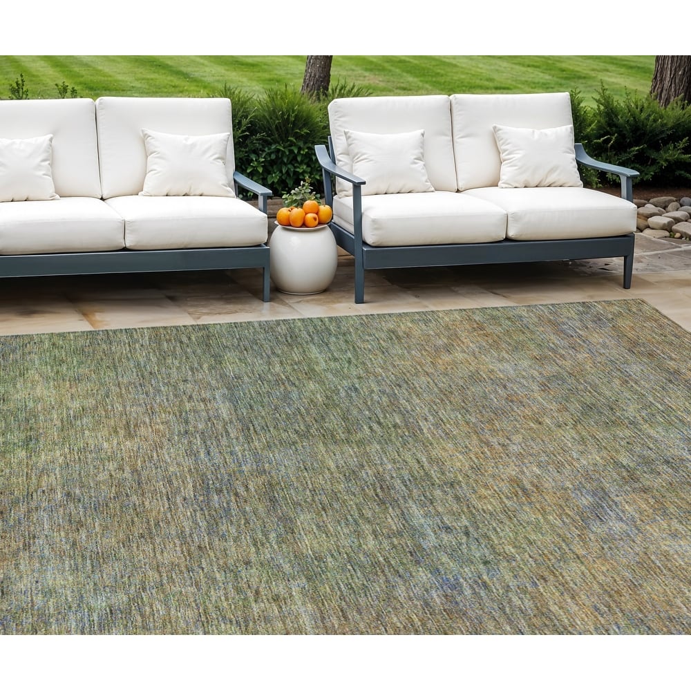 HomeRoots Abstract Transitional Rectangle Outdoor Rug