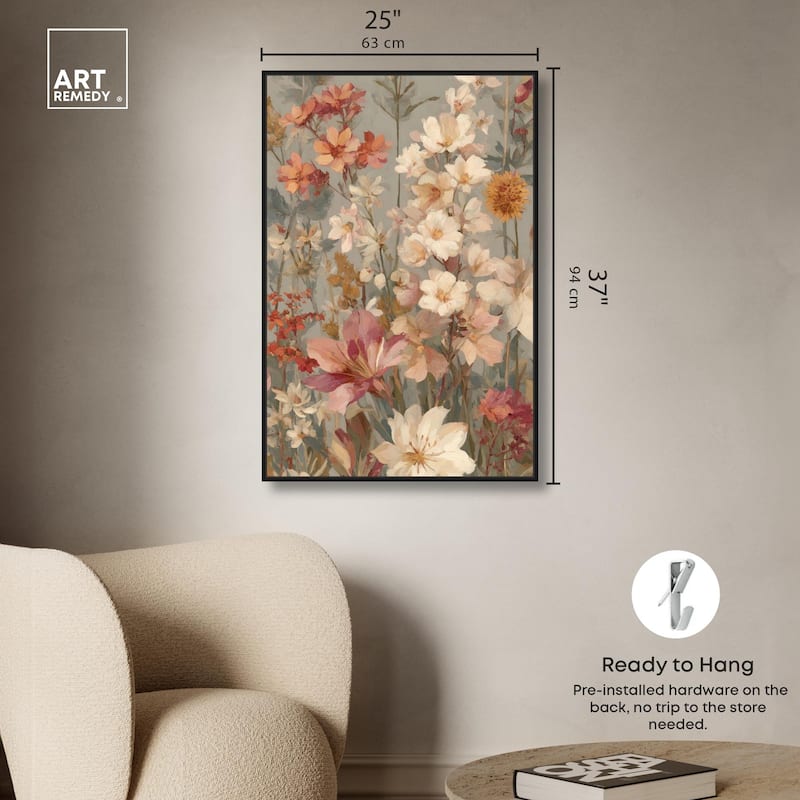 Soft Cream Wilds Canvas by Art Remedy