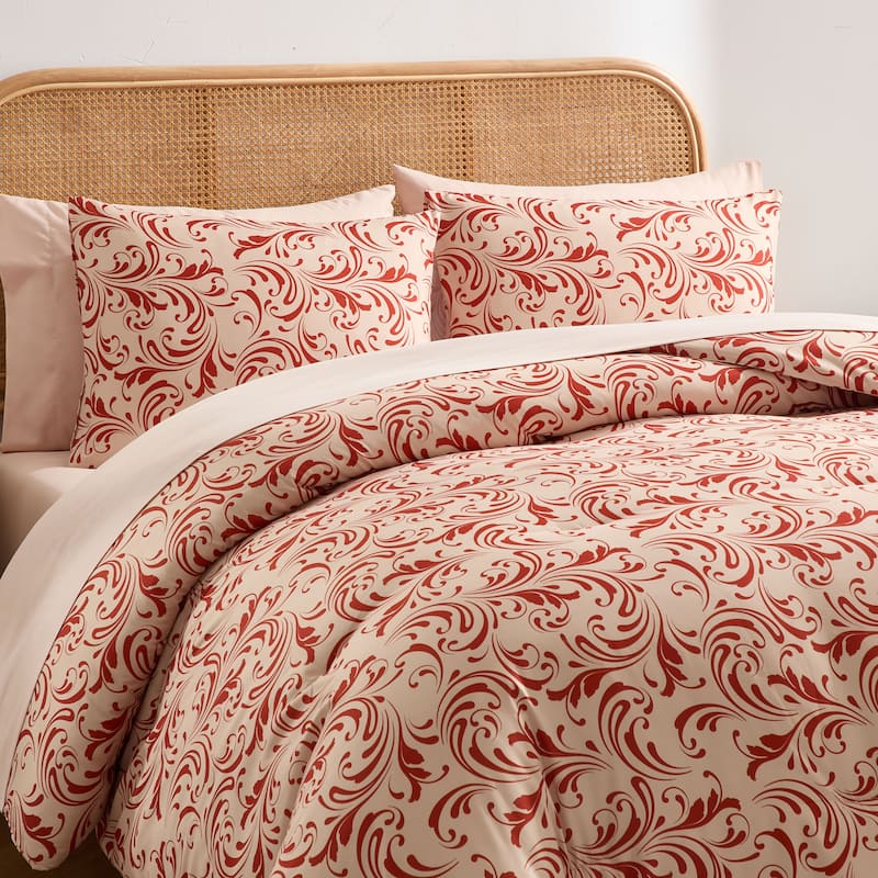Virtu Comforter Sets Bed in a bag Biomorphic Design Sets with Sheets